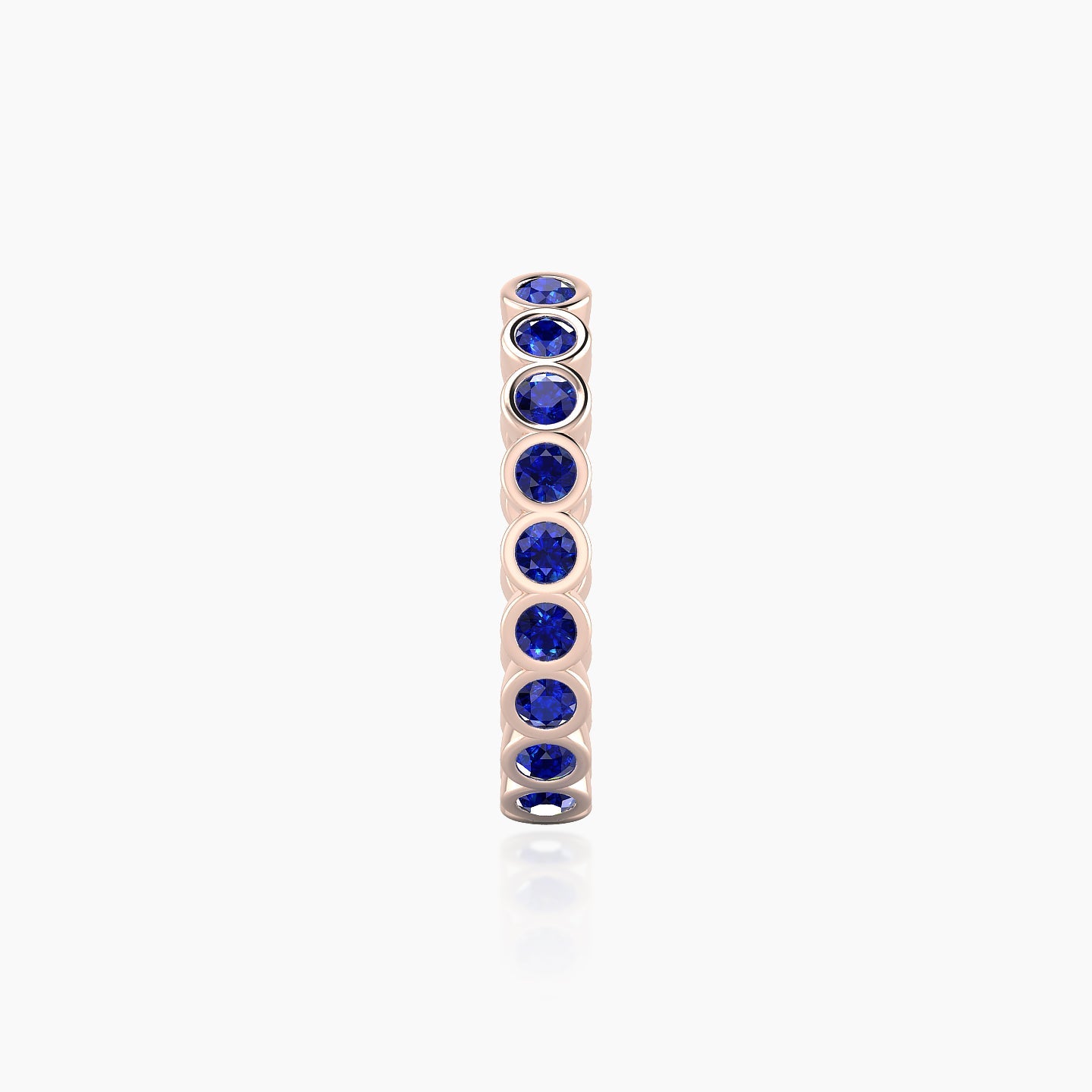 Neith | 18k Rose Gold 11 mm Sapphire Hoop Piercing