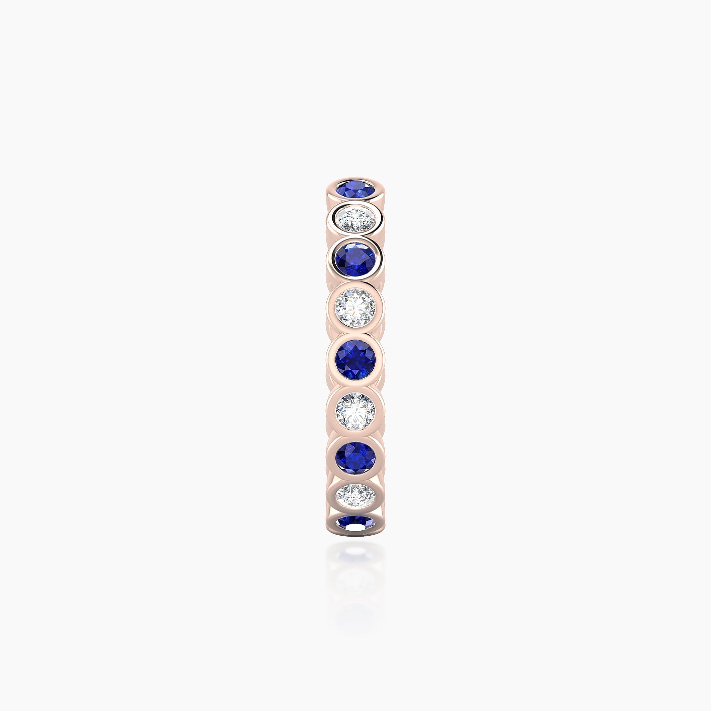 Neith | 18k Rose Gold 11 mm Sapphire & Diamond Hoop Piercing