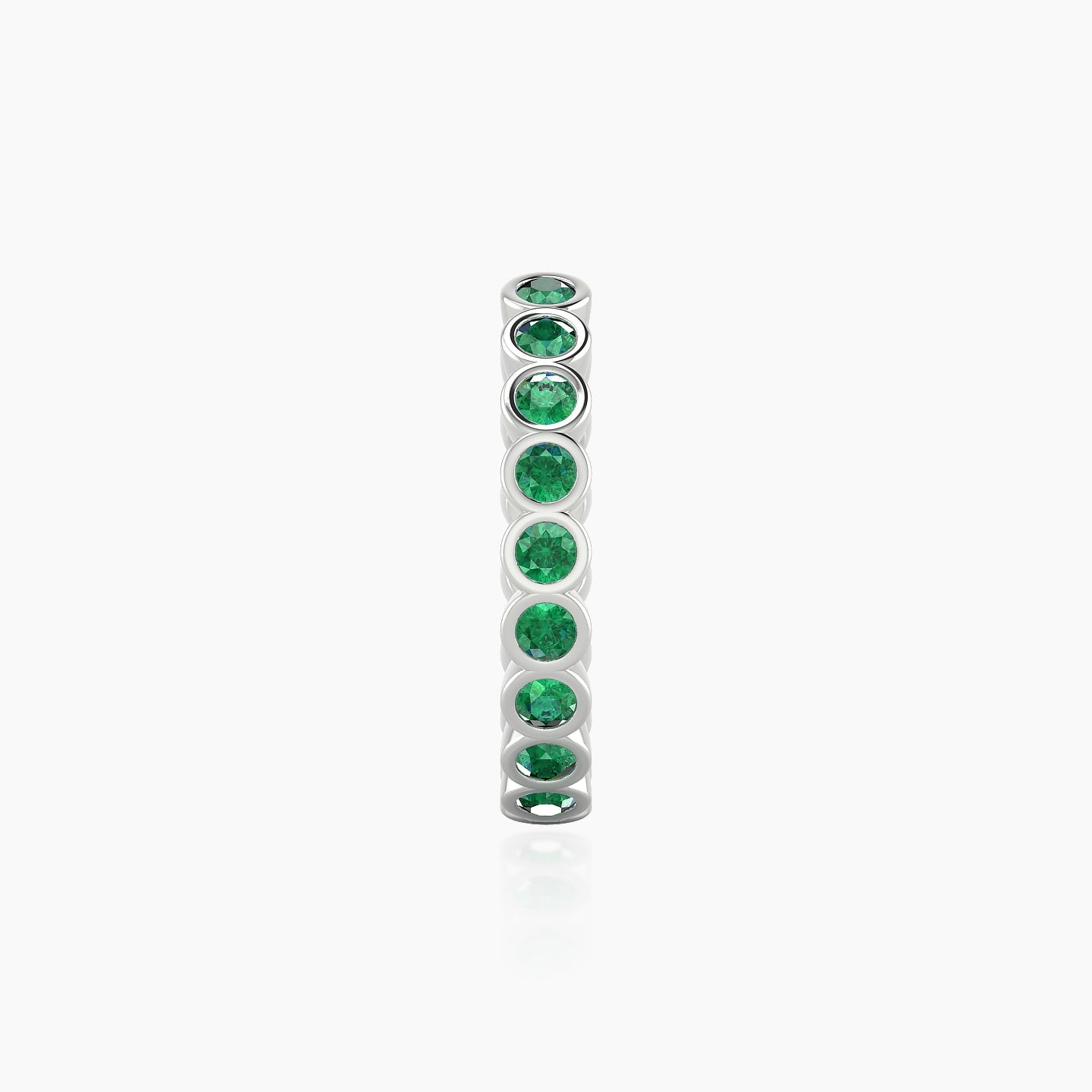 Neith | 18k White Gold 11 mm Emerald Hoop Piercing