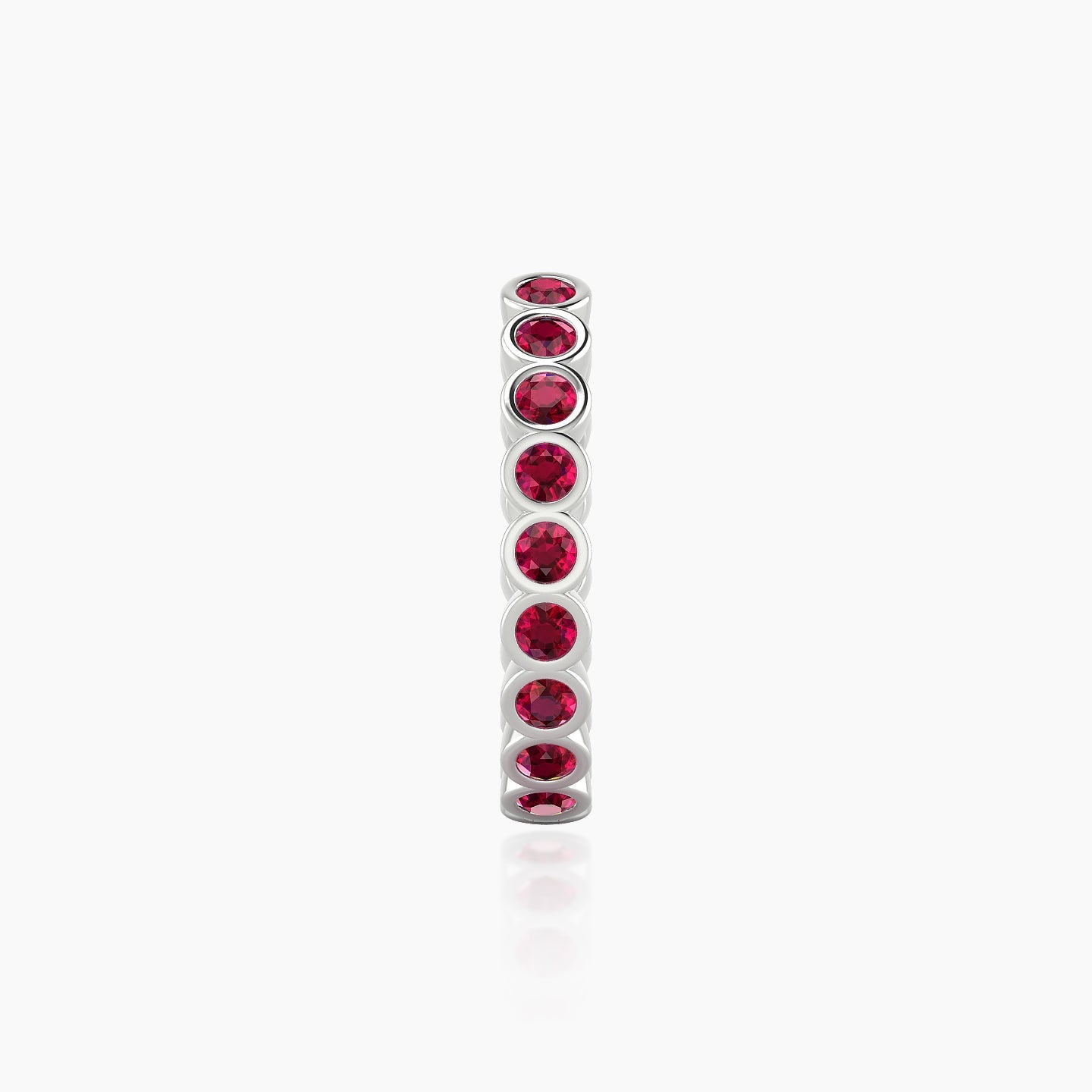 Neith | 18k White Gold 11 mm Ruby Hoop Piercing