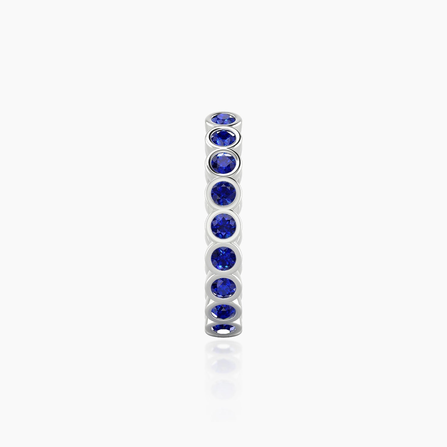 Neith | 18k White Gold 11 mm Sapphire Hoop Piercing