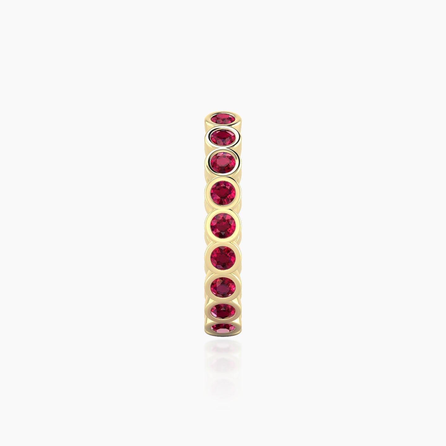 Neith | 18k Yellow Gold 11 mm Ruby Hoop Piercing