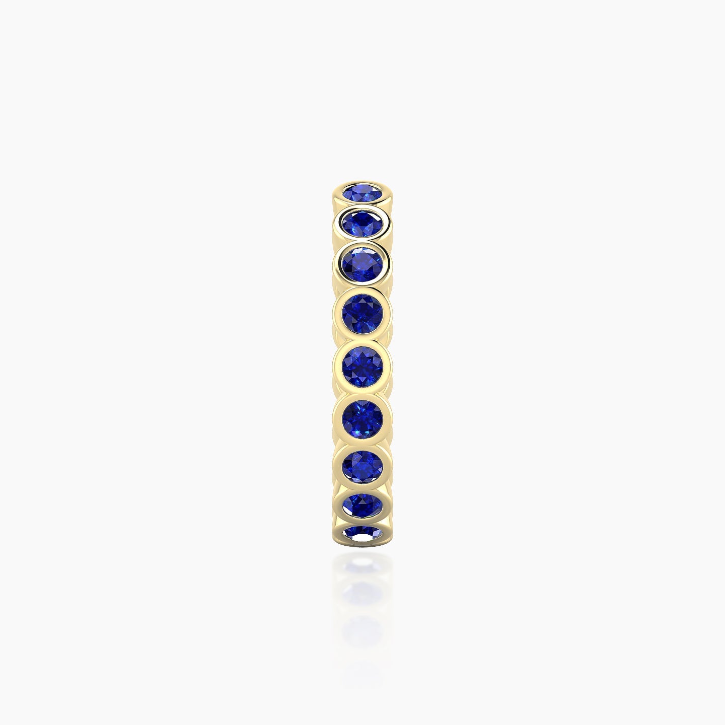 Neith | 18k Yellow Gold 11 mm Sapphire Hoop Piercing