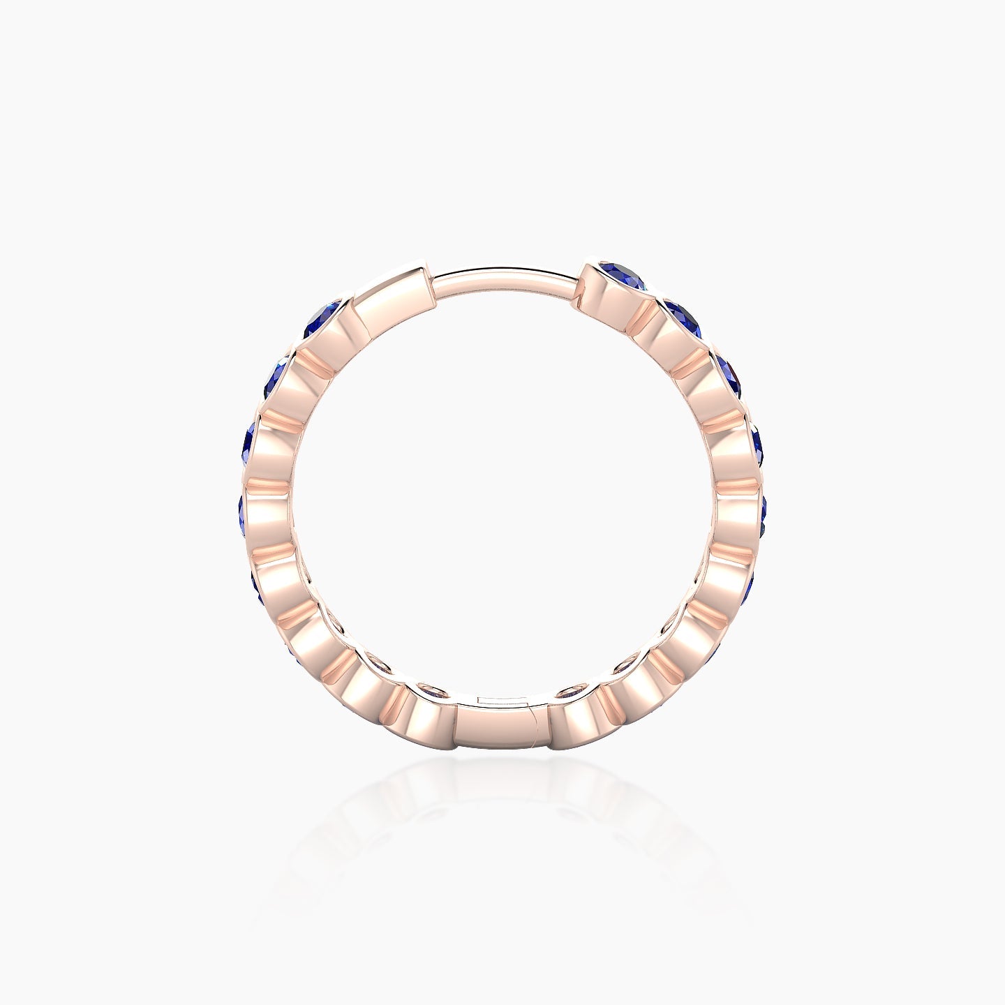 Neith | 18k Rose Gold 11 mm Sapphire Hoop Piercing