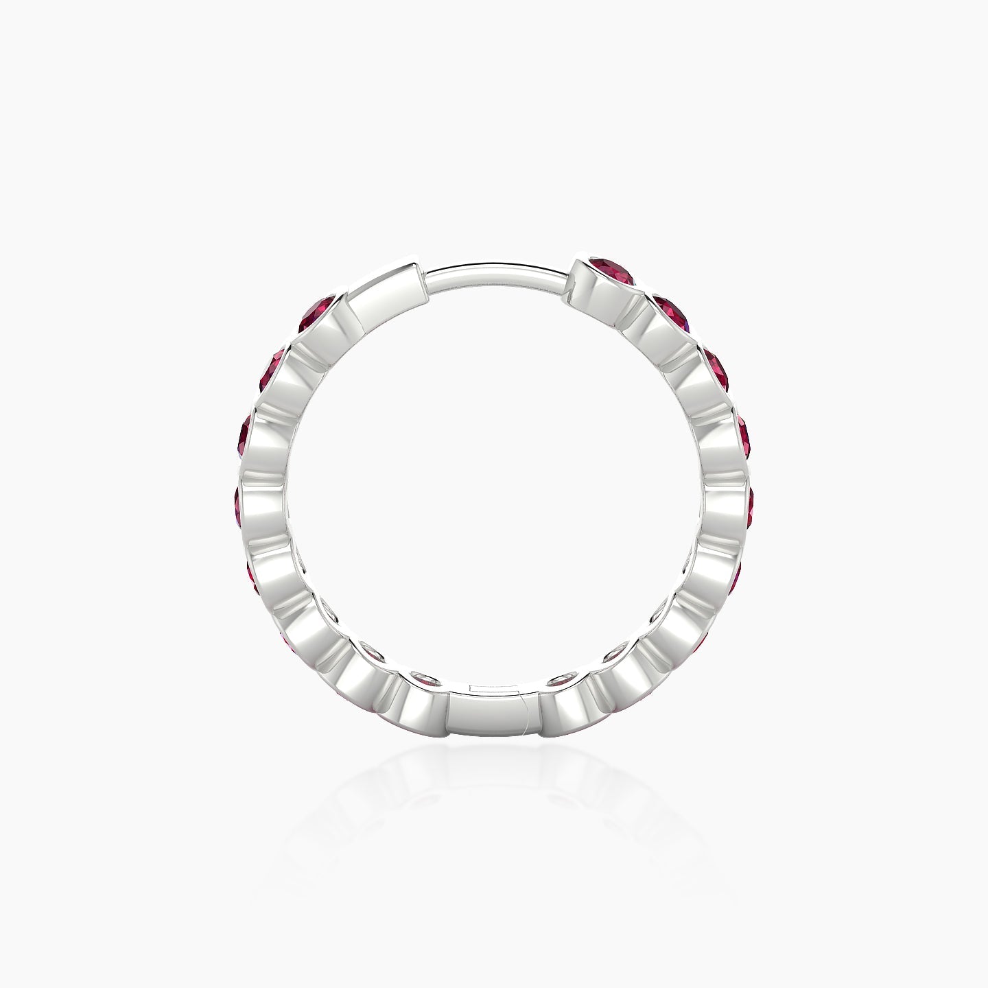 Neith | 18k White Gold 11 mm Ruby Hoop Piercing