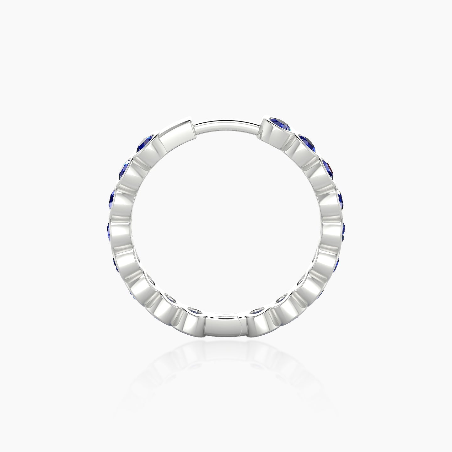 Neith | 18k White Gold 11 mm Sapphire Hoop Piercing