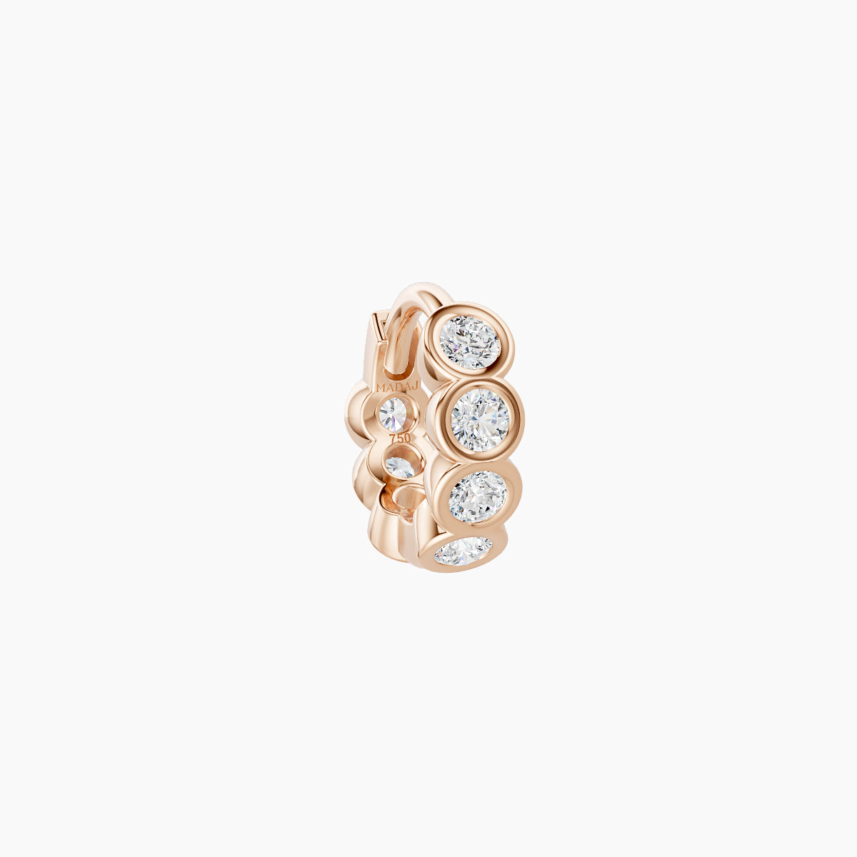 Neith | 18k Rose Gold 5 mm Diamond Hoop Piercing
