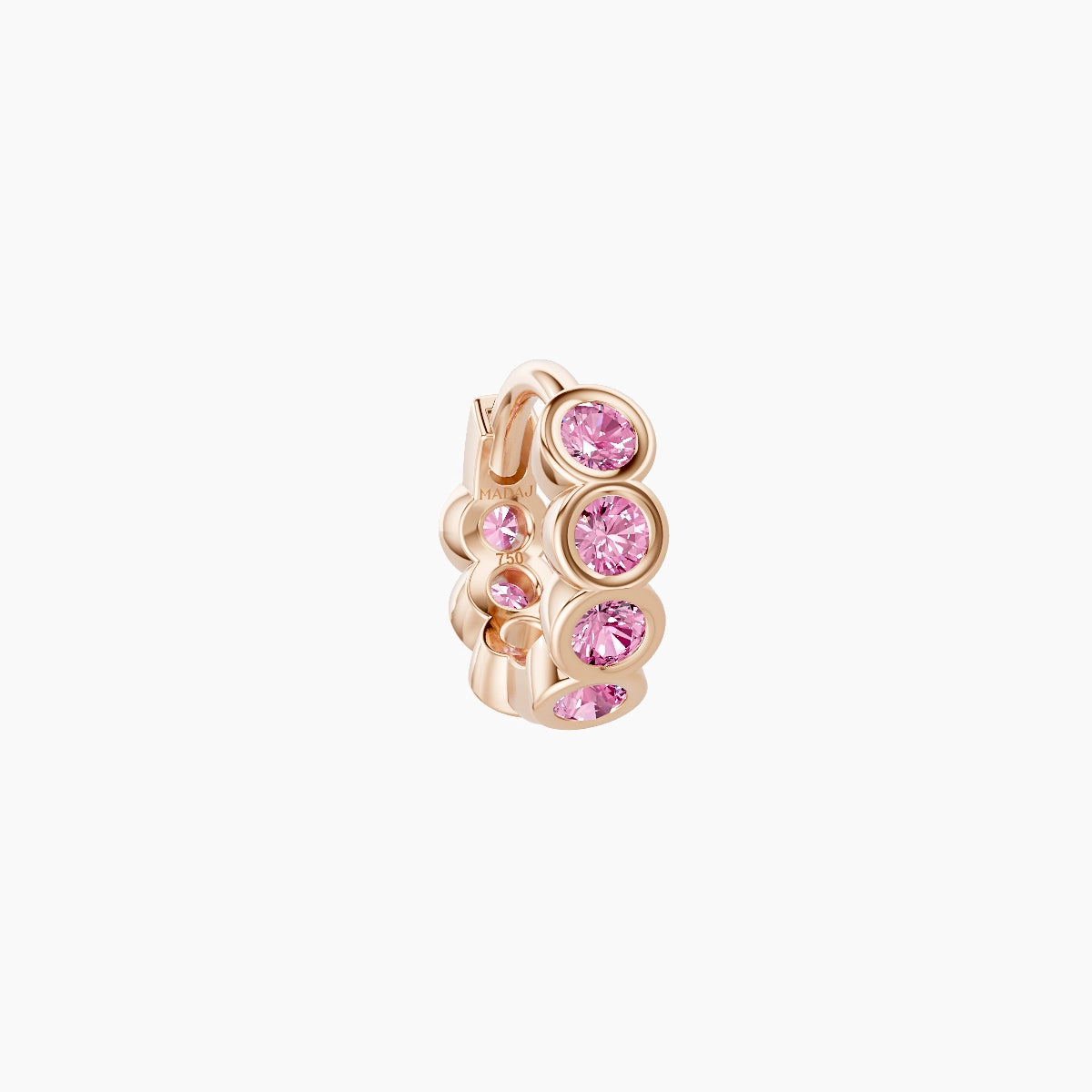 Neith | 18k Rose Gold 5 mm Pink Sapphire Hoop Piercing