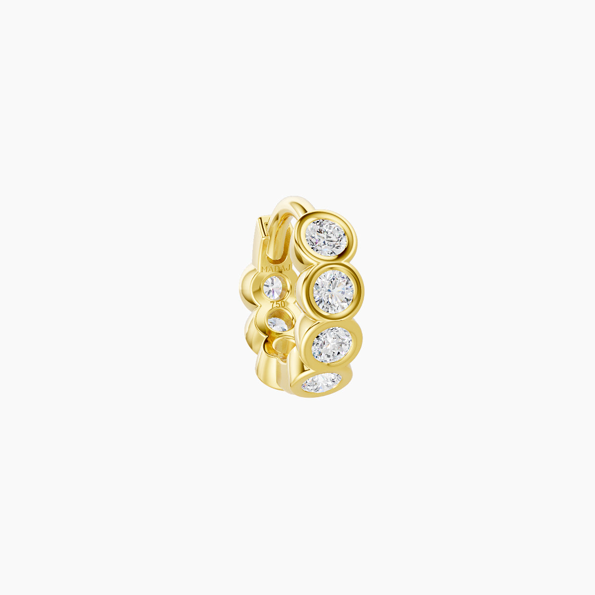 Neith | 18k Yellow Gold 5 mm Diamond Hoop Piercing