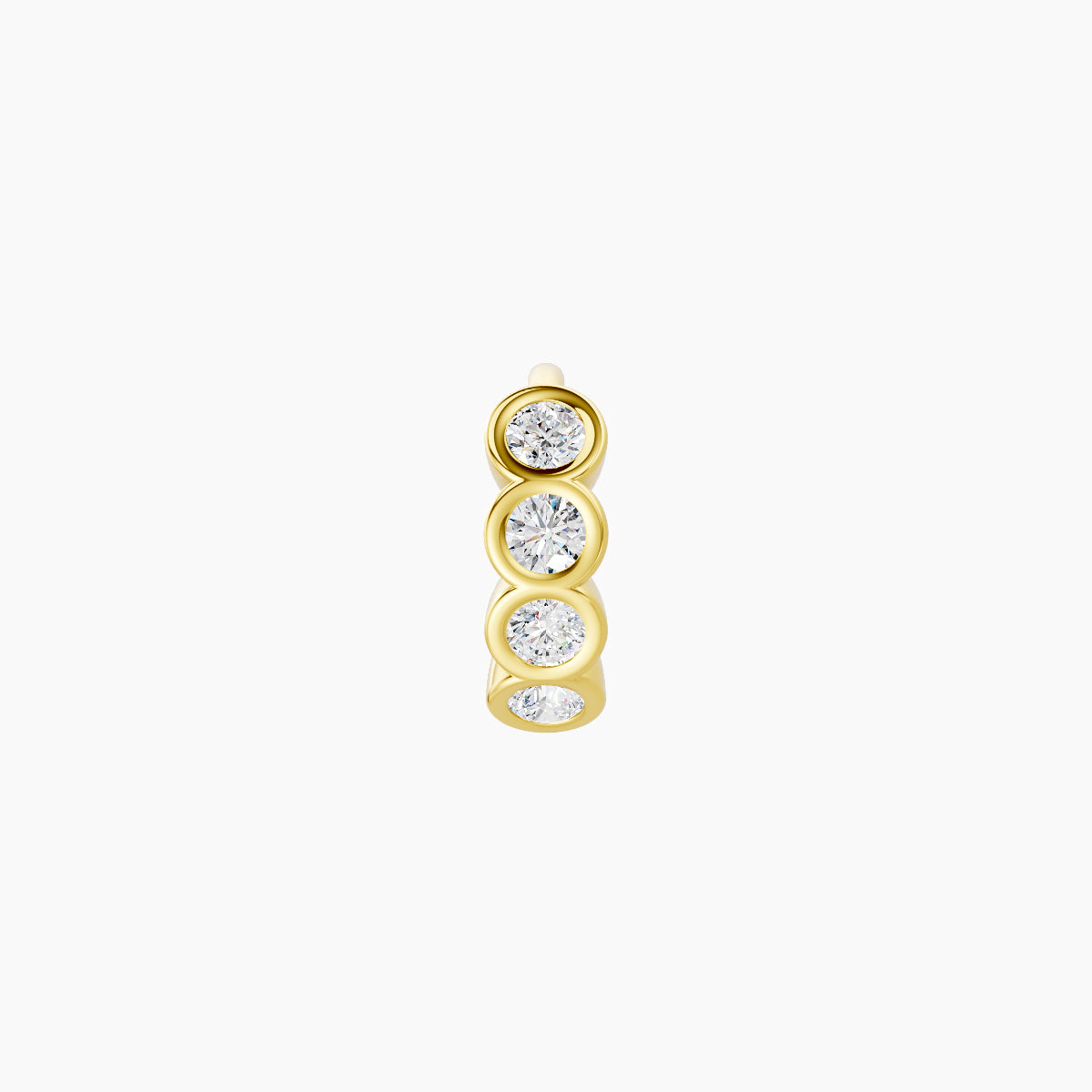 Neith | 18k Yellow Gold 5 mm Diamond Hoop Piercing