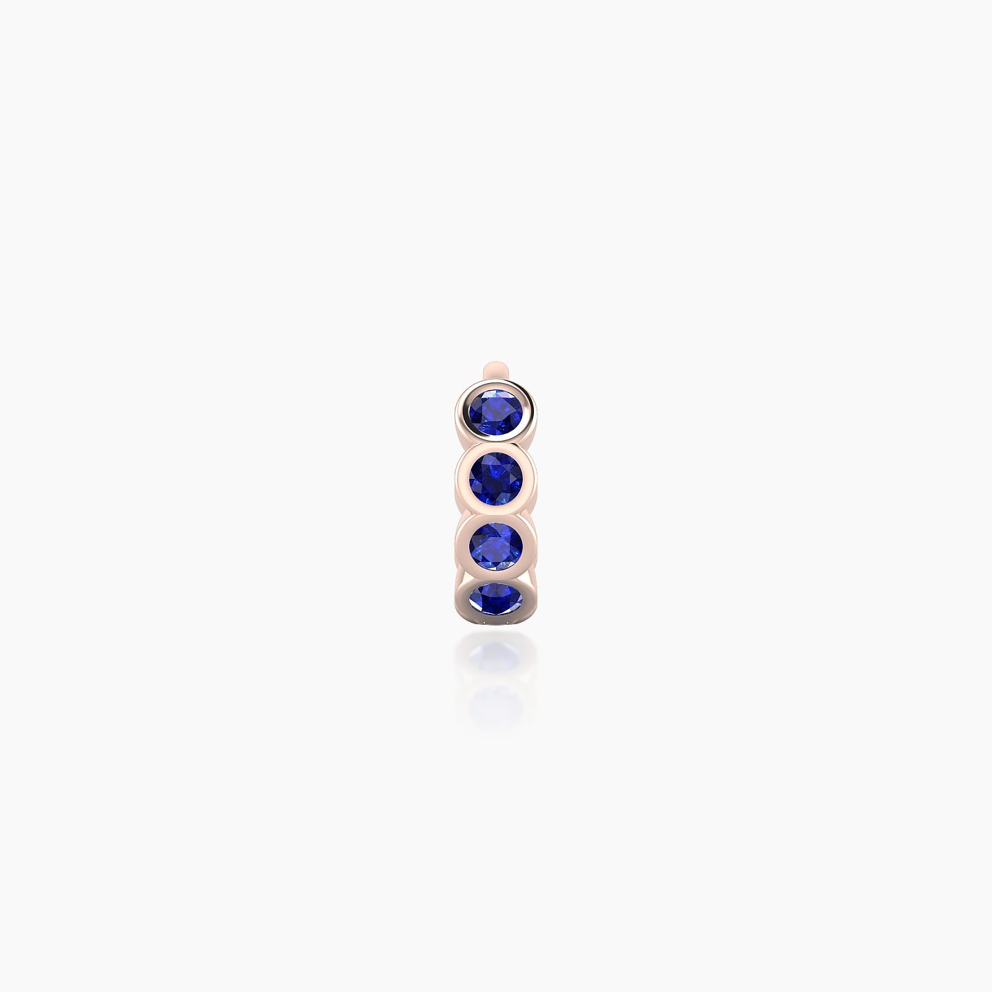 Neith | 18k Rose Gold 5 mm Sapphire Hoop Piercing