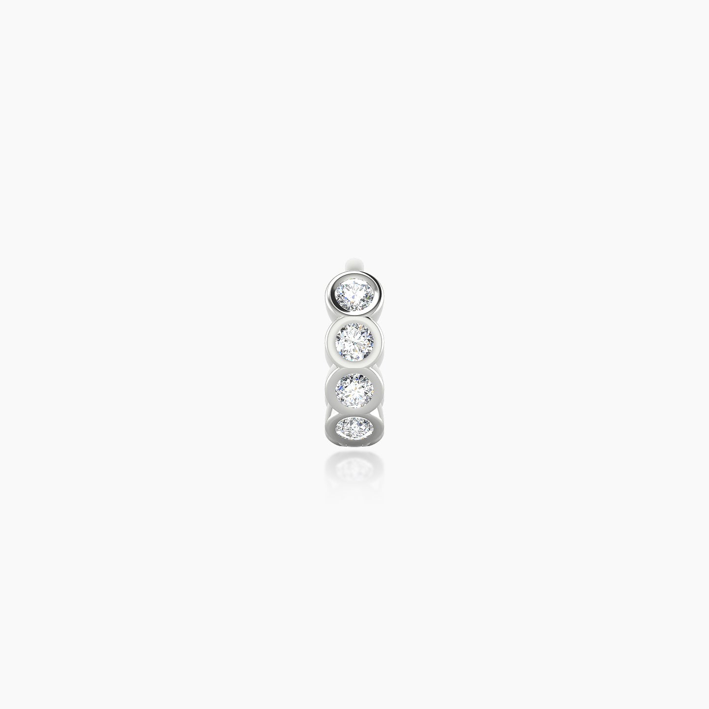 Neith | 18k White Gold 5 mm Diamond Hoop Piercing