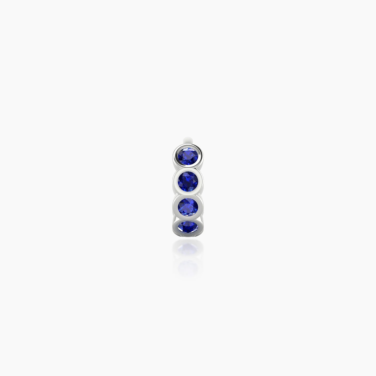 Neith | 18k White Gold 5 mm Sapphire Hoop Piercing