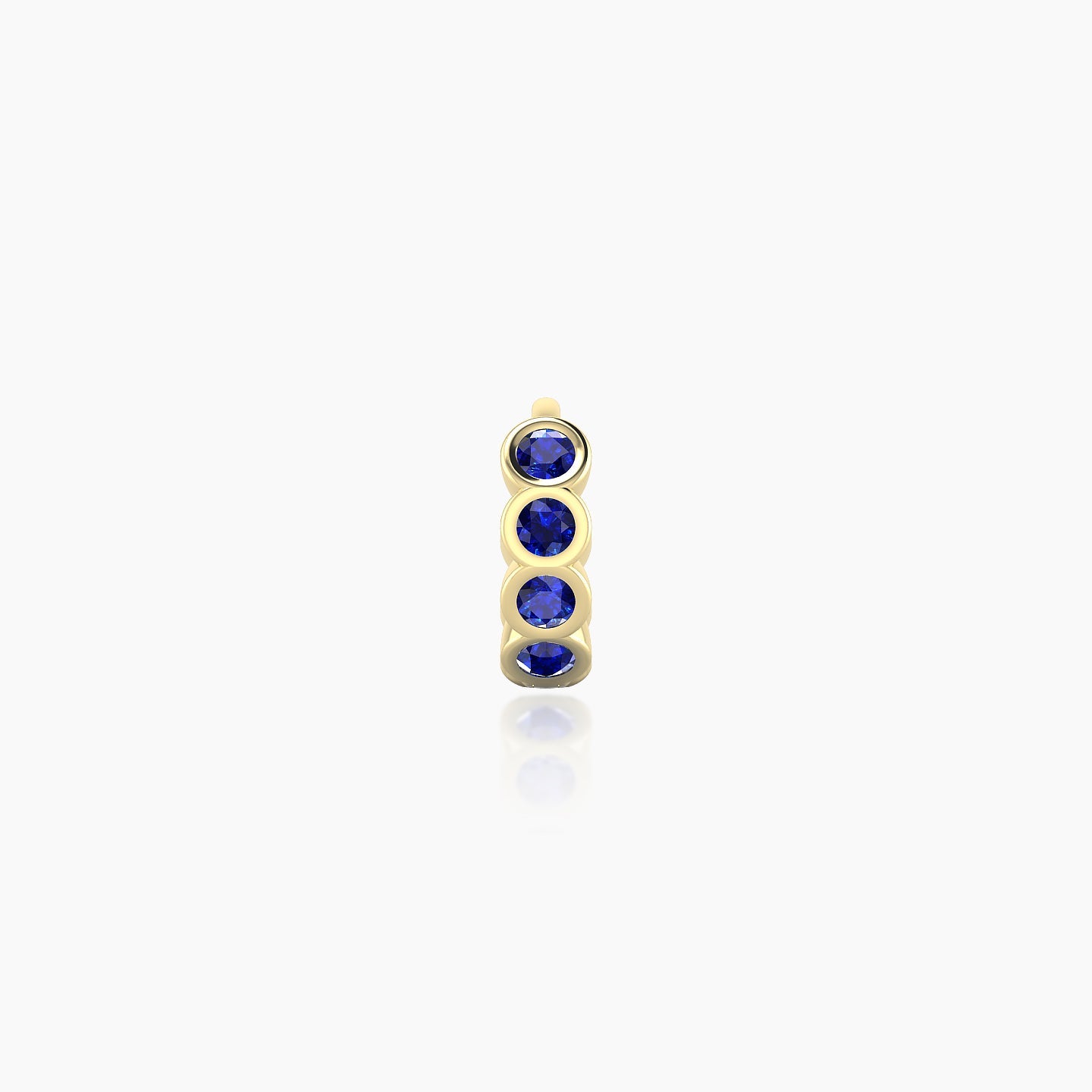 Neith | 18k Yellow Gold 5 mm Sapphire Hoop Piercing