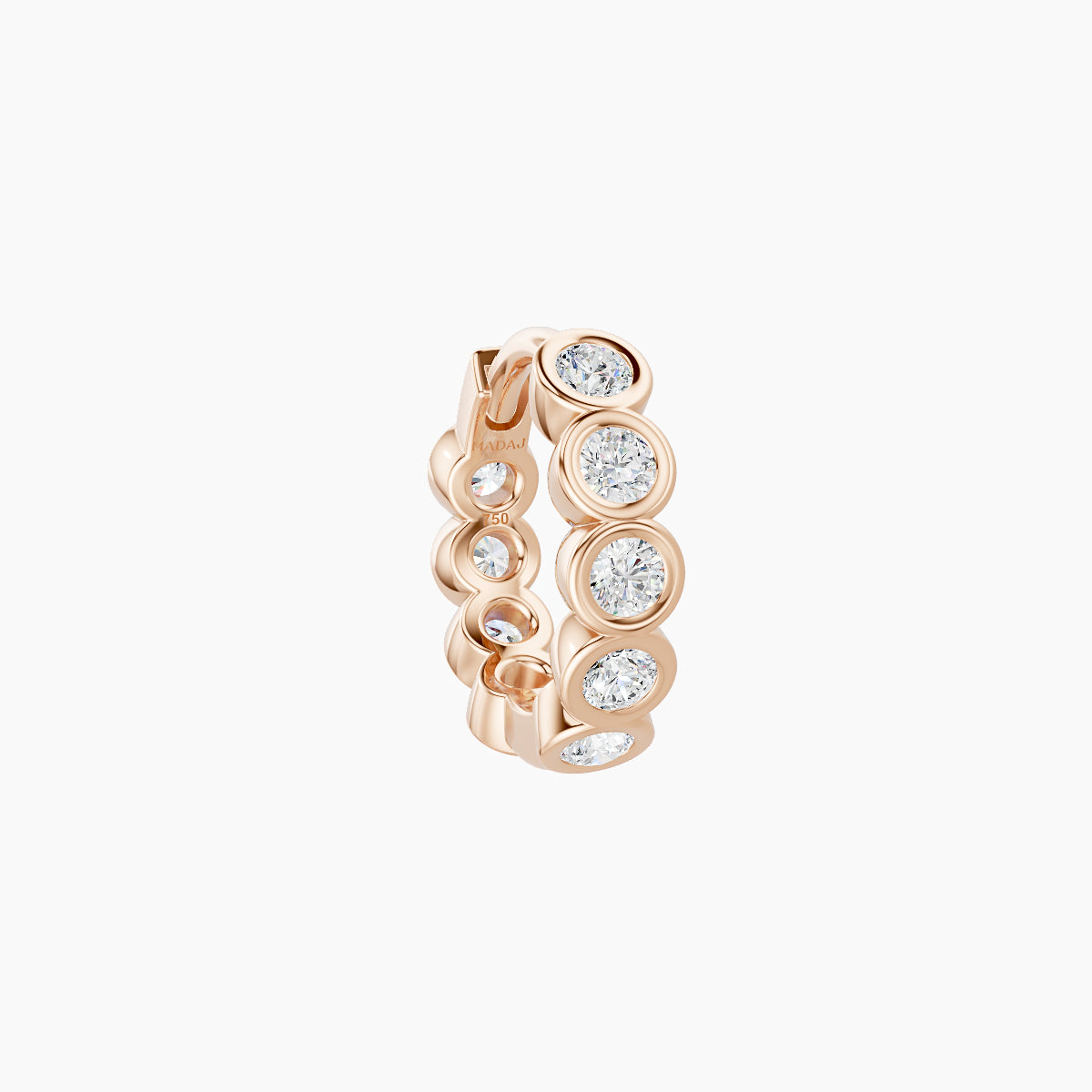 Neith | 18k Rose Gold 6.5 mm Diamond Hoop Piercing