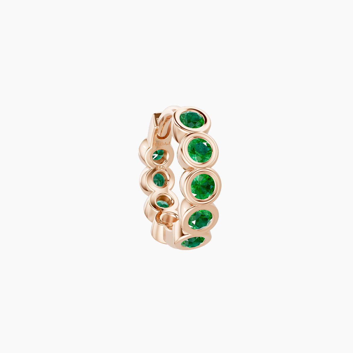 Neith | 18k Rose Gold 6.5 mm Emerald Hoop Piercing