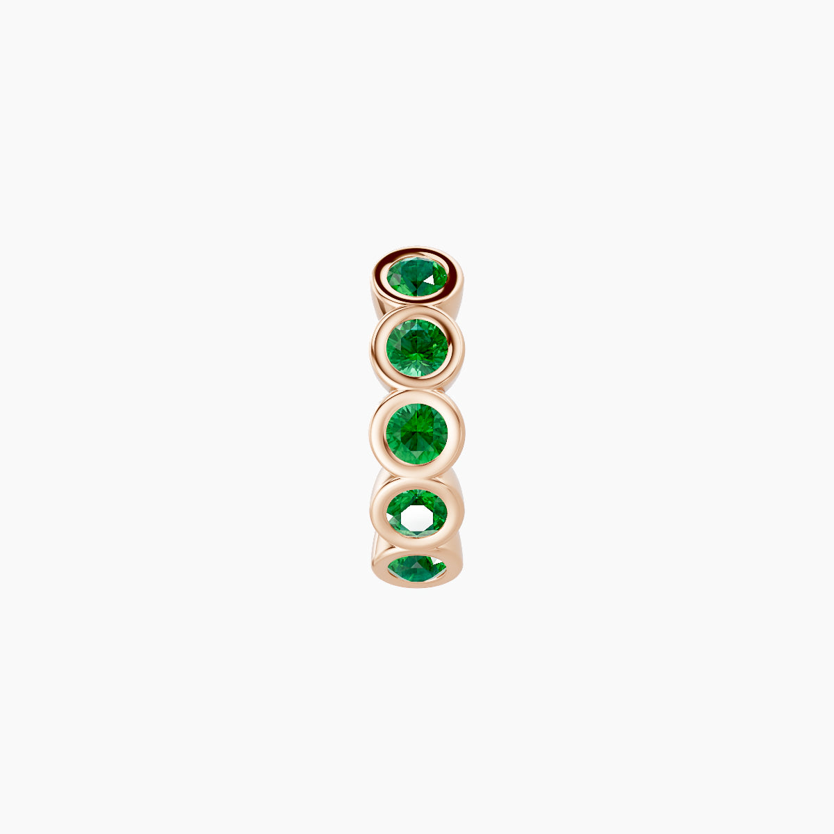 Neith | 18k Rose Gold 6.5 mm Emerald Hoop Piercing