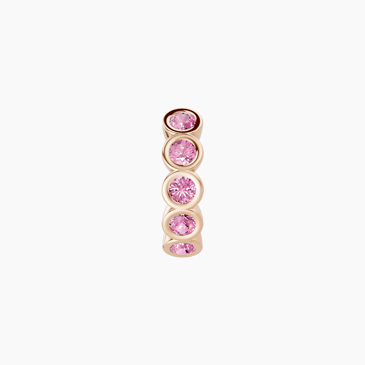 Neith | 18k Rose Gold 6.5 mm Pink Sapphire Hoop Piercing