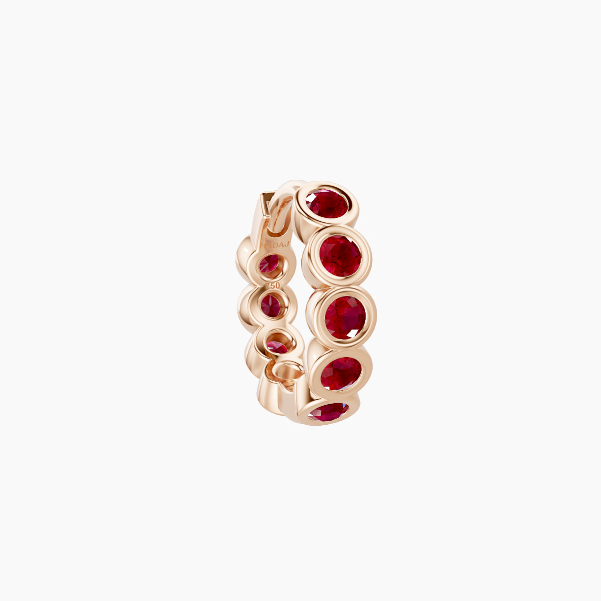Neith | 18k Rose Gold 6.5 mm Ruby Hoop Piercing