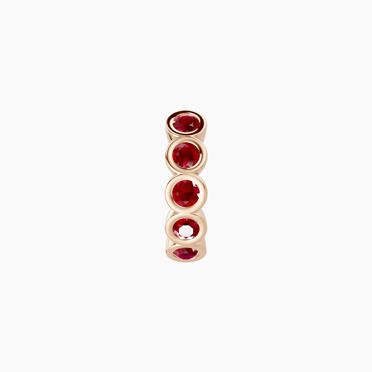 Neith | 18k Rose Gold 6.5 mm Ruby Hoop Piercing