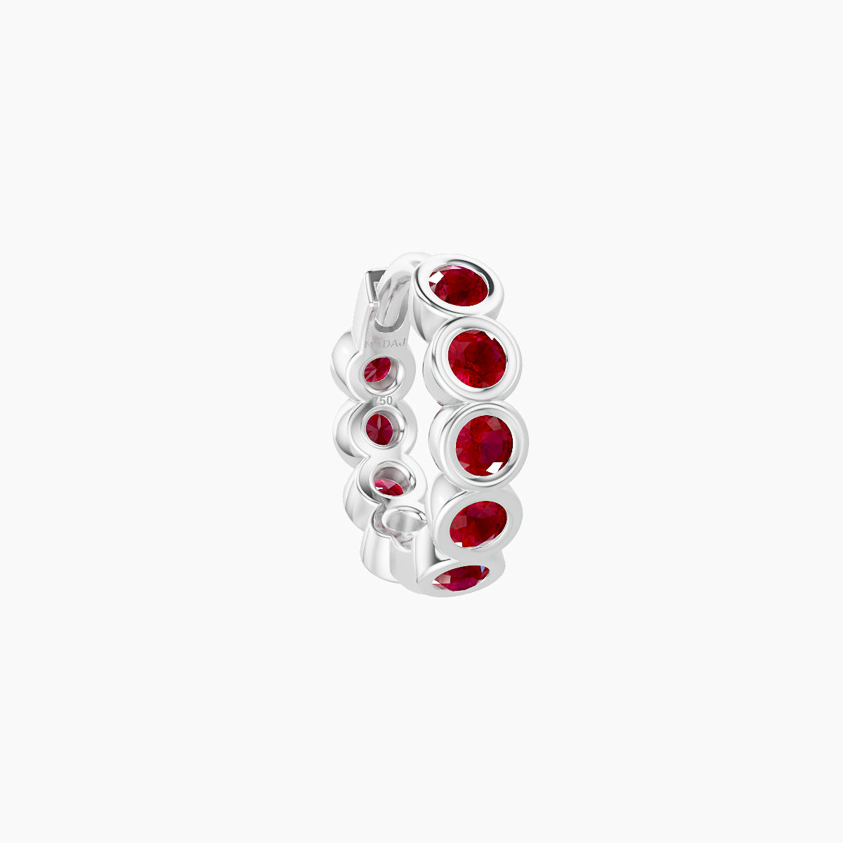Neith | 18k White Gold 6.5 mm Ruby Hoop Piercing