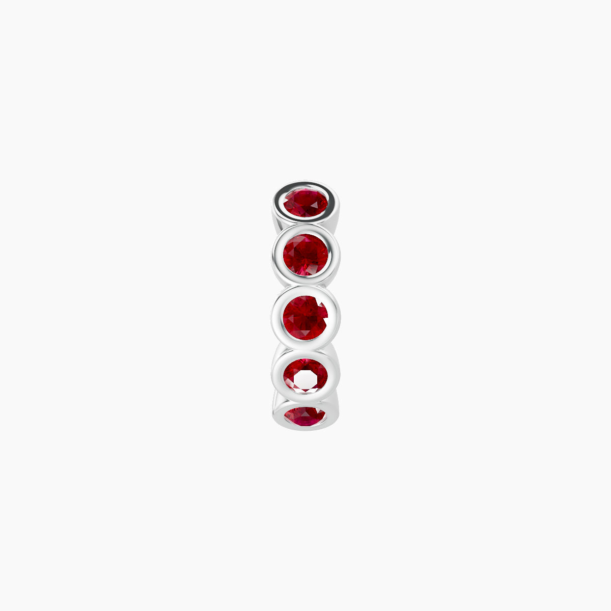 Neith | 18k White Gold 6.5 mm Ruby Hoop Piercing