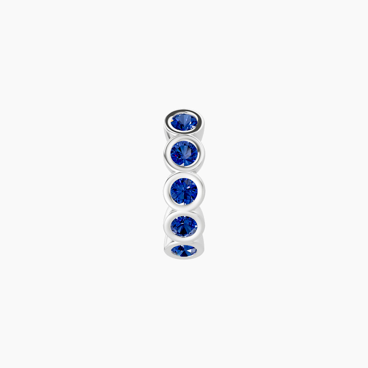 Neith | 18k White Gold 6.5 mm Sapphire Hoop Piercing