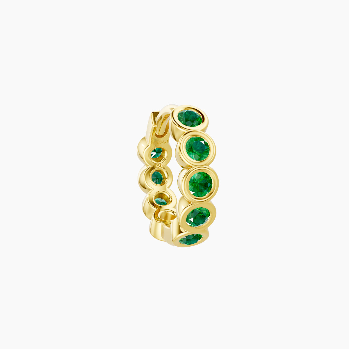 Neith | 18k Yellow Gold 6.5 mm Emerald Hoop Piercing