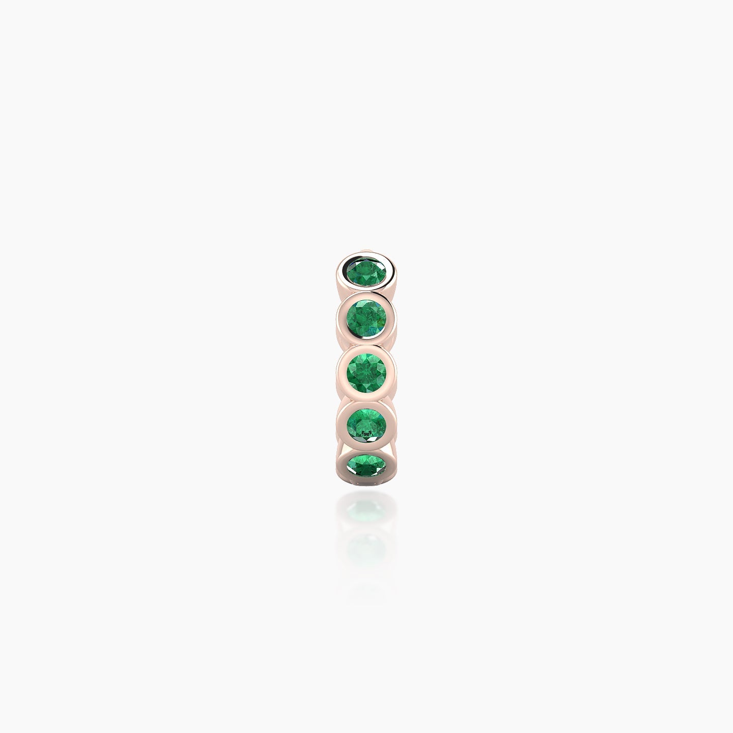 Neith | 18k Rose Gold 6.5 mm Emerald Hoop Piercing