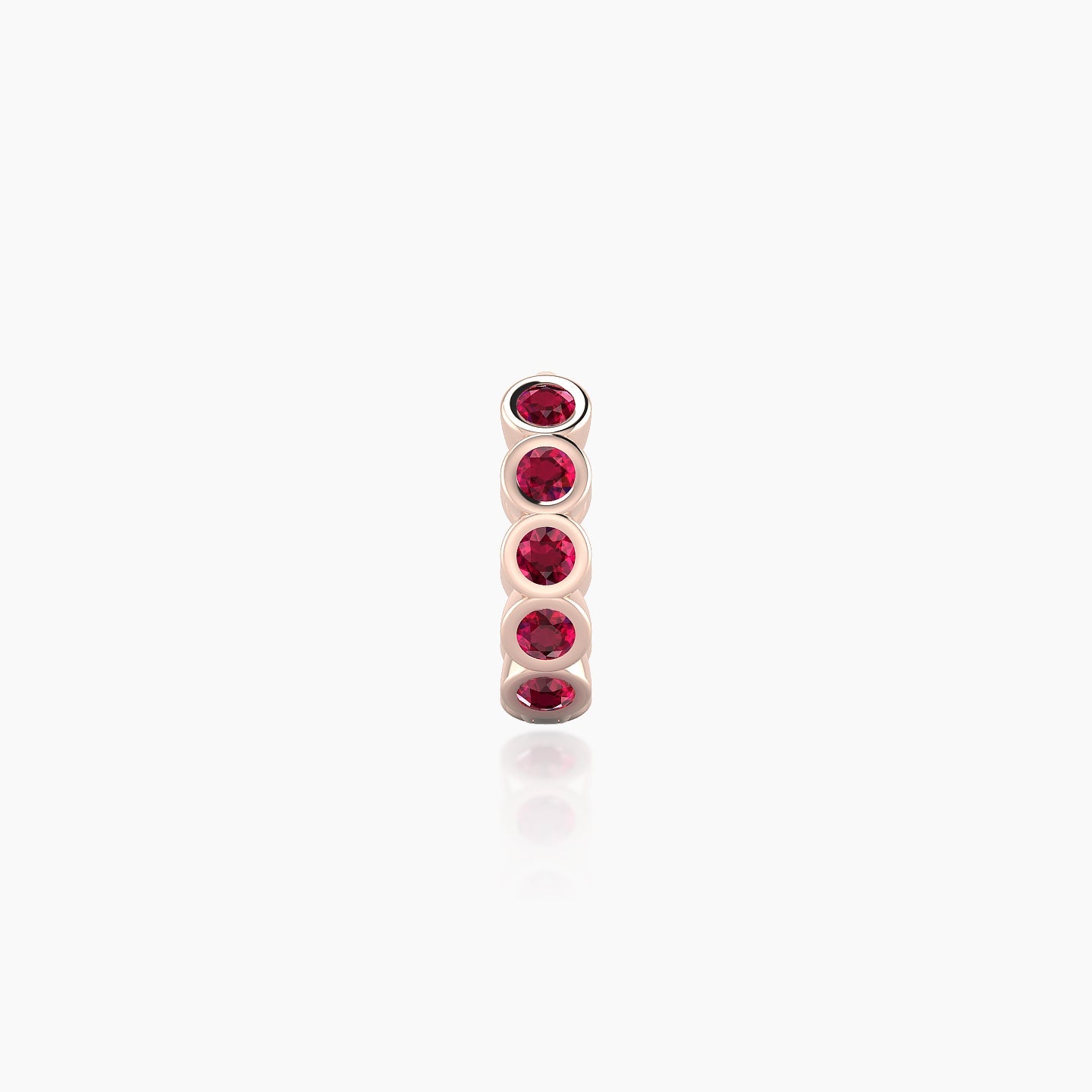 Neith | 18k Rose Gold 6.5 mm Ruby Hoop Piercing