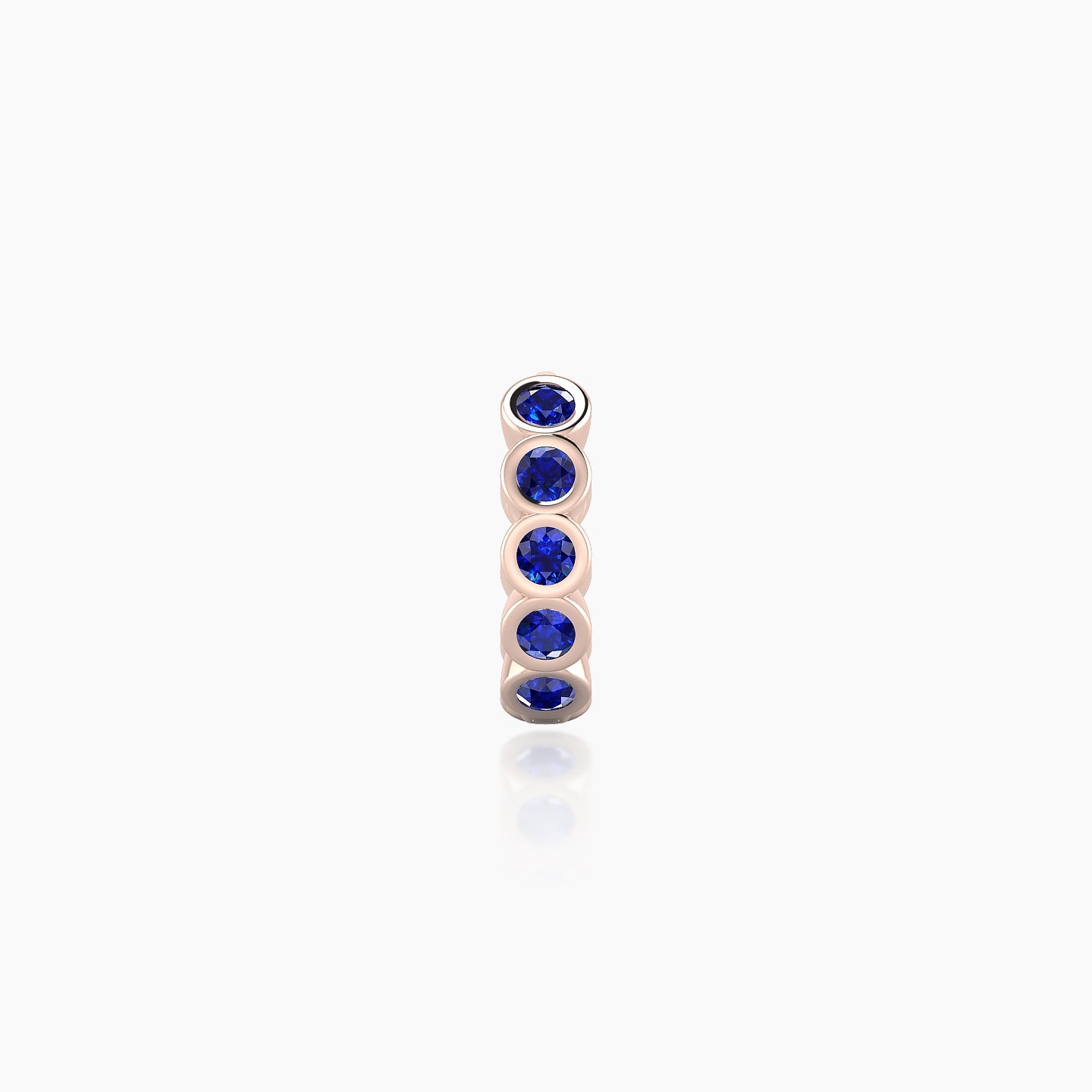 Neith | 18k Rose Gold 6.5 mm Sapphire Hoop Piercing