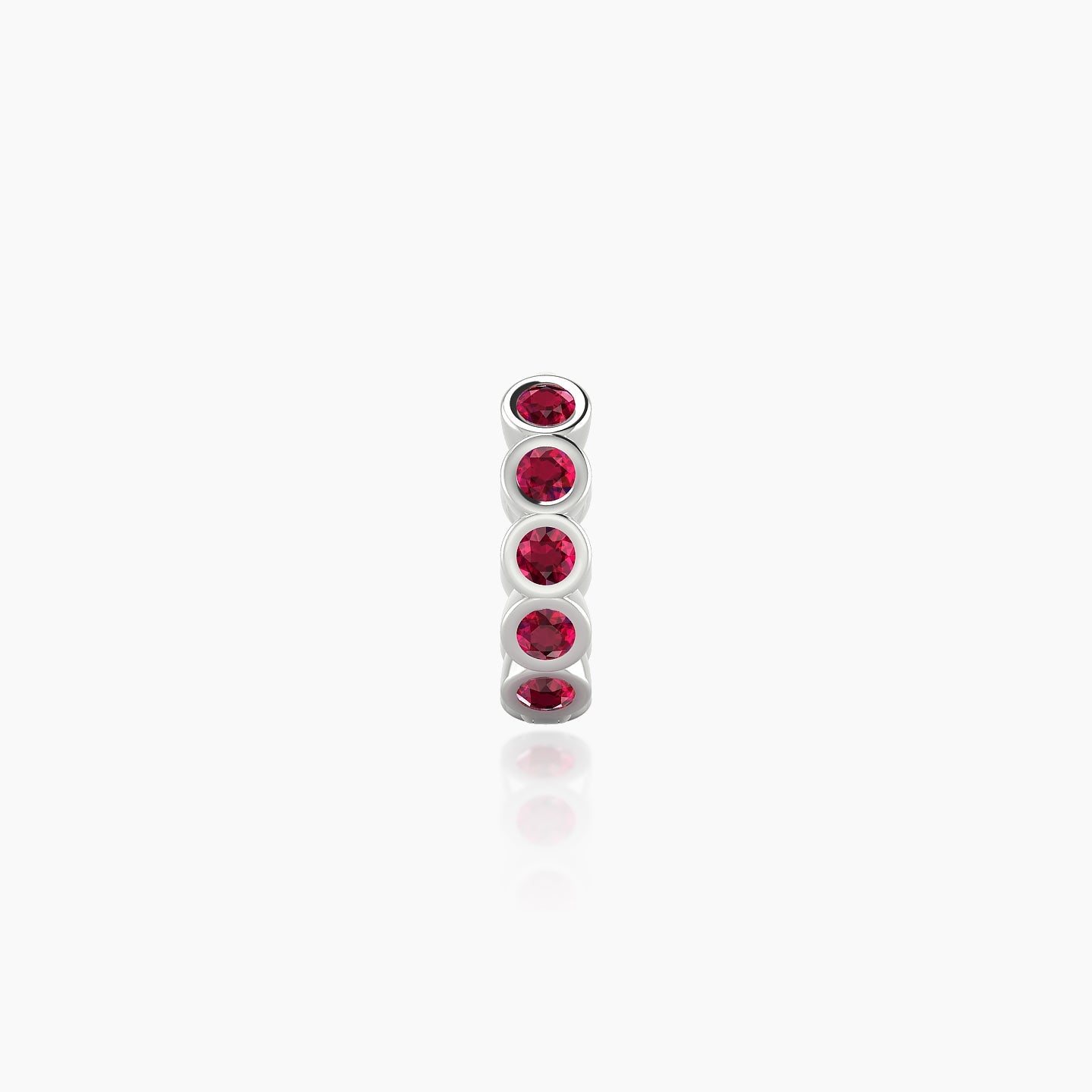 Neith | 18k White Gold 6.5 mm Ruby Hoop Piercing