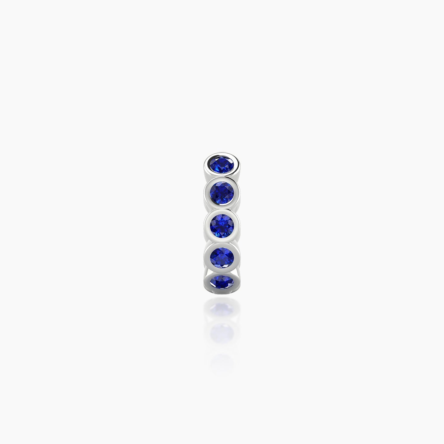 Neith | 18k White Gold 6.5 mm Sapphire Hoop Piercing