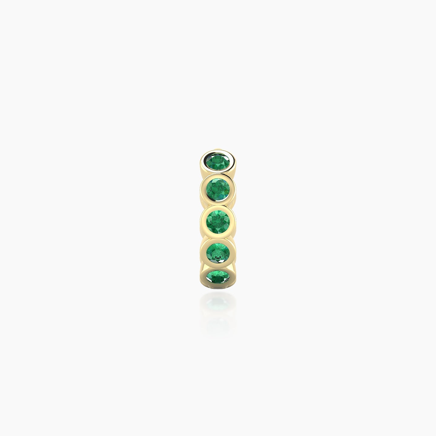 Neith | 18k Yellow Gold 6.5 mm Emerald Hoop Piercing