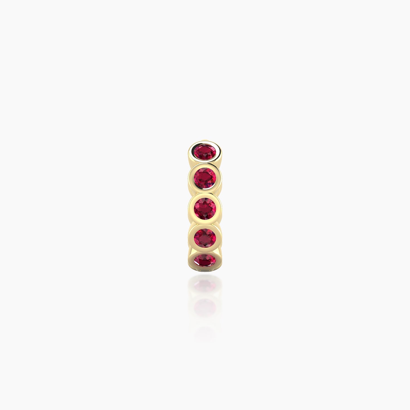 Neith | 18k Yellow Gold 6.5 mm Ruby Hoop Piercing