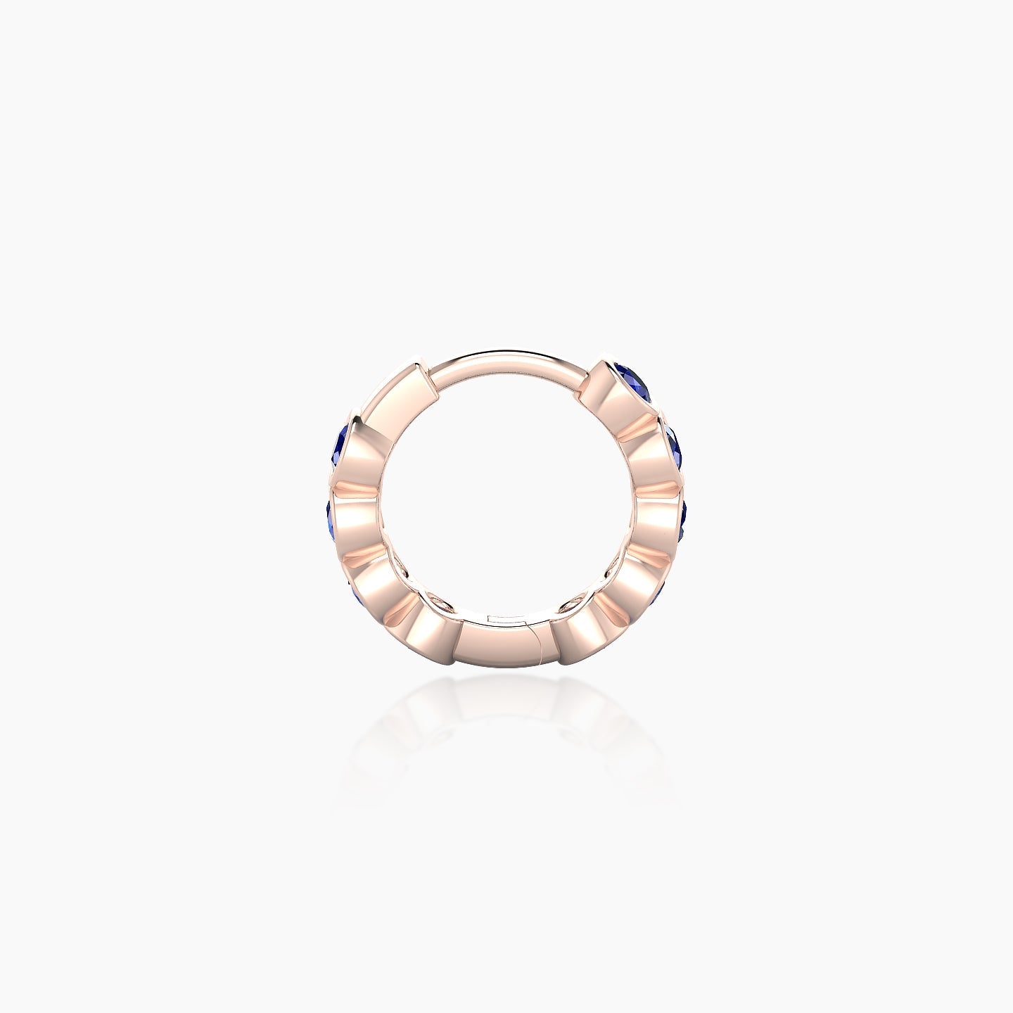 Neith | 18k Rose Gold 6.5 mm Sapphire Hoop Piercing