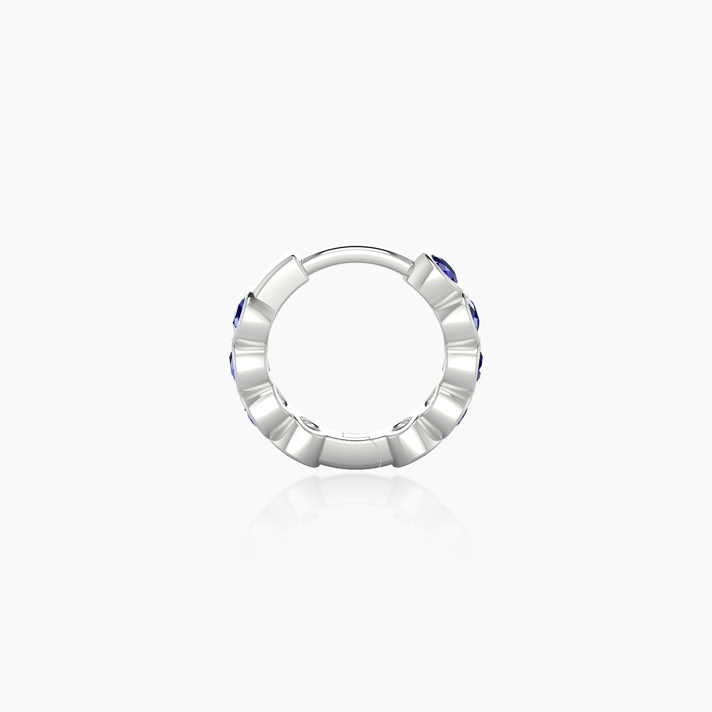 Neith | 18k White Gold 6.5 mm Sapphire Hoop Piercing