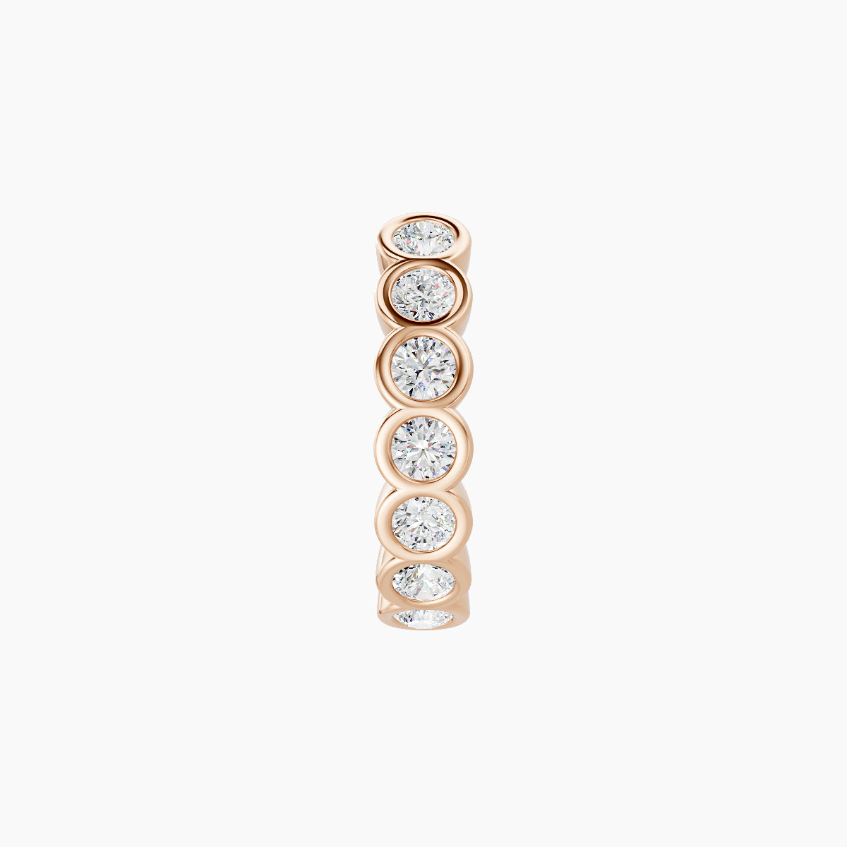 Neith | 18k Rose Gold 8 mm Diamond Hoop Piercing