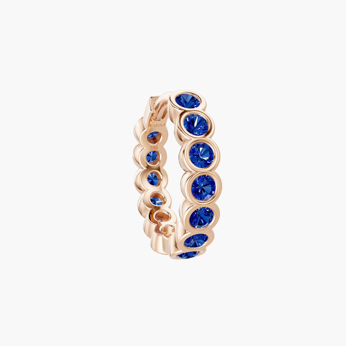 Neith | 18k Rose Gold 8 mm Sapphire Hoop Piercing