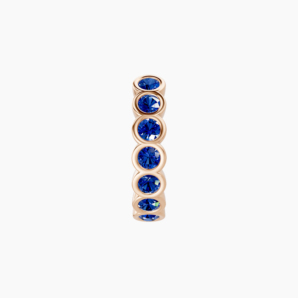 Neith | 18k Rose Gold 8 mm Sapphire Hoop Piercing