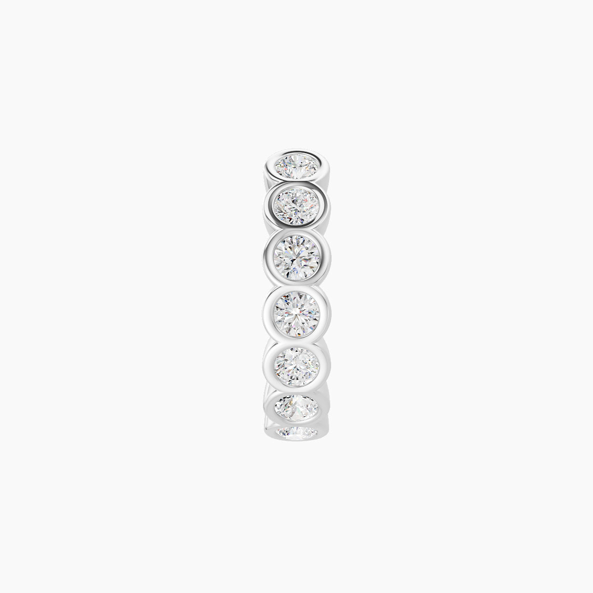 Neith | 18k White Gold 8 mm Diamond Hoop Piercing
