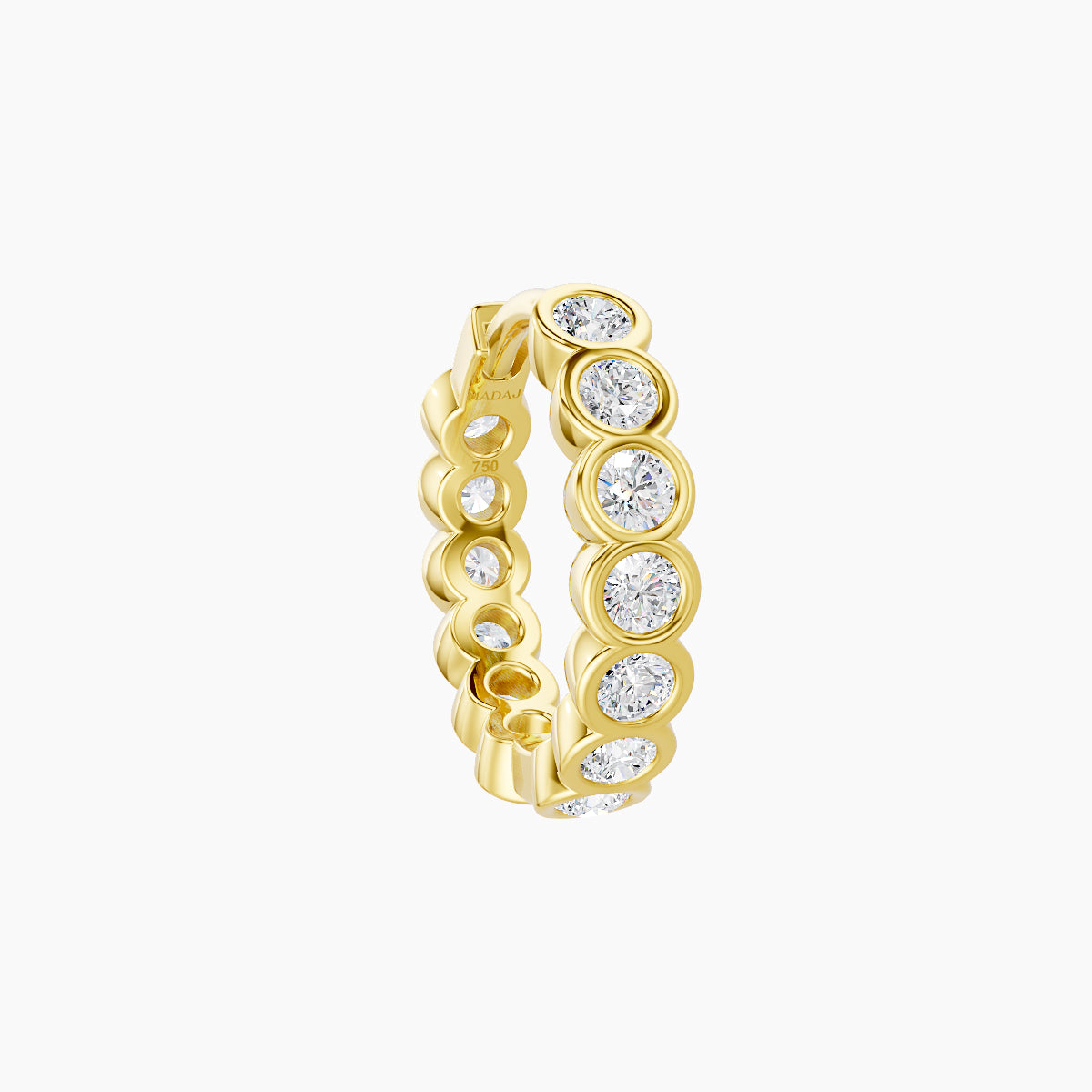 Neith | 18k Yellow Gold 8 mm Diamond Hoop Piercing