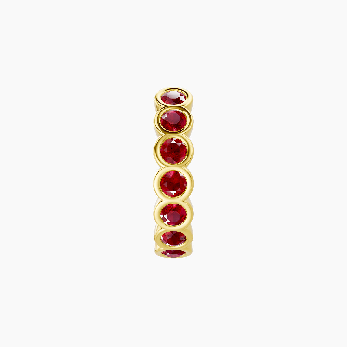 Neith | 18k Yellow Gold 8 mm Ruby Hoop Piercing