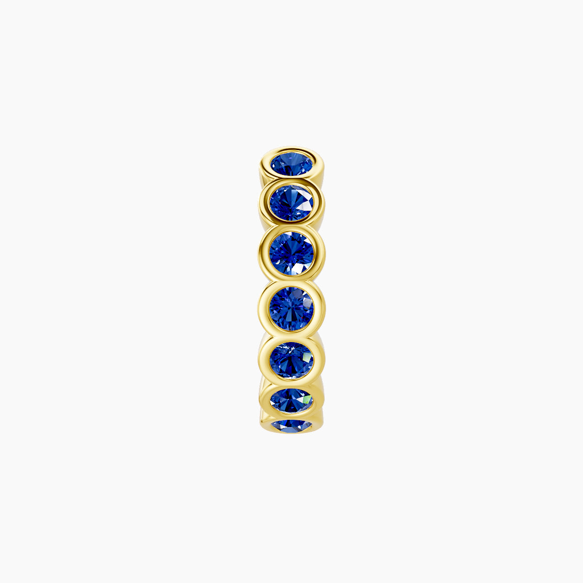 Neith | 18k Yellow Gold 8 mm Sapphire Hoop Piercing