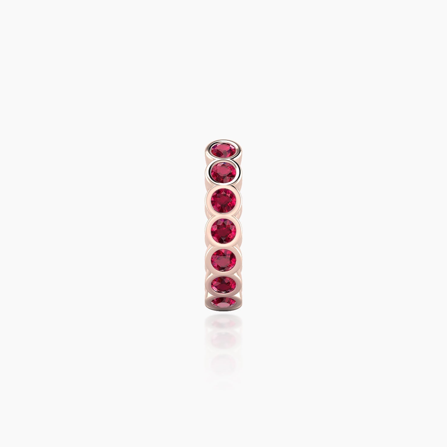 Neith | 18k Rose Gold 8 mm Ruby Hoop Piercing