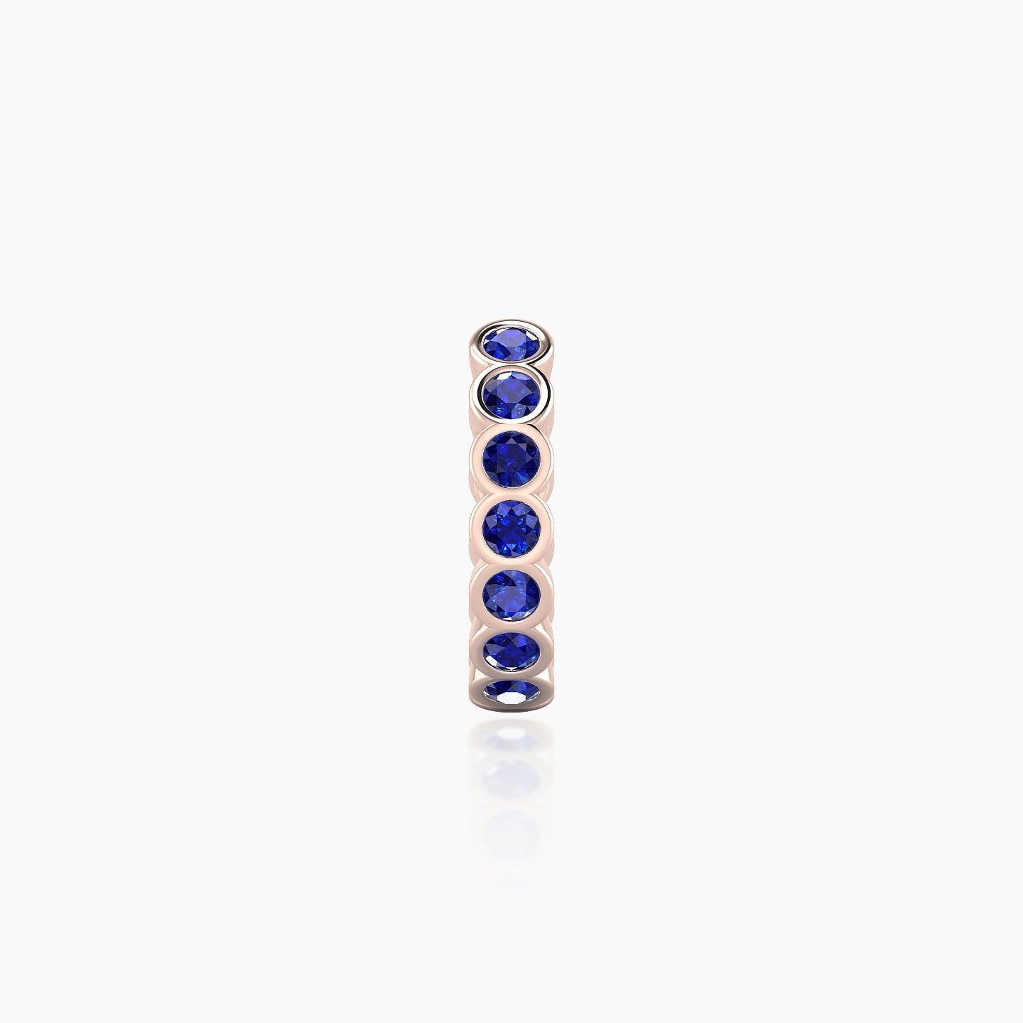 Neith | 18k Rose Gold 8 mm Sapphire Hoop Piercing