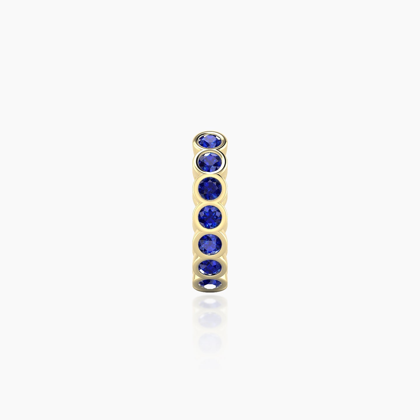 Neith | 18k Yellow Gold 8 mm Sapphire Hoop Piercing