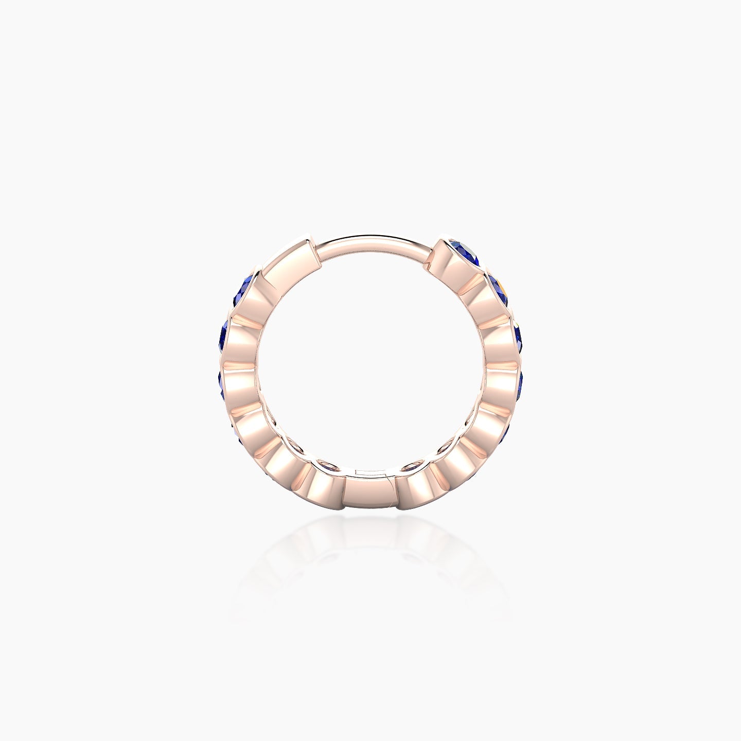 Neith | 18k Rose Gold 8 mm Sapphire Hoop Piercing