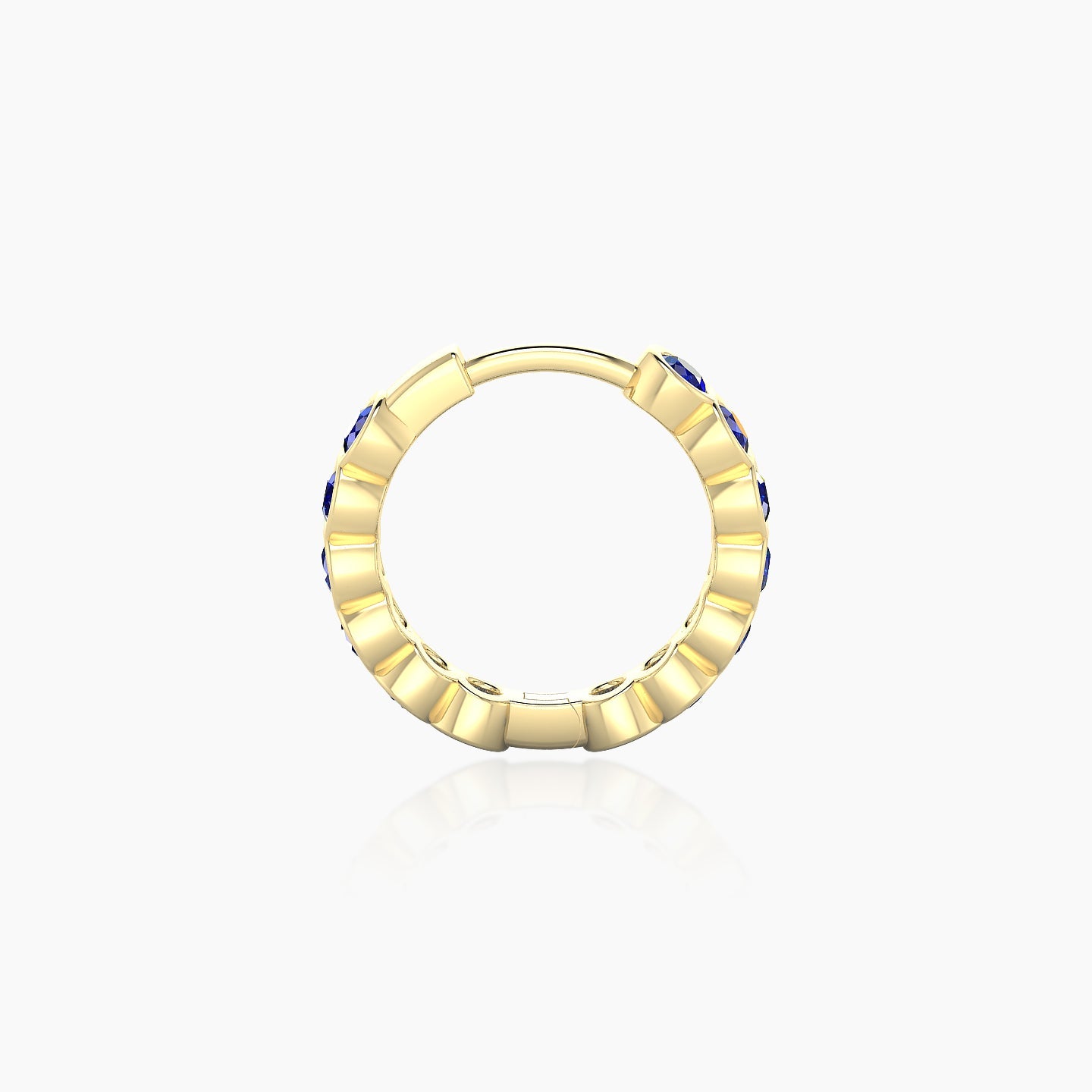 Neith | 18k Yellow Gold 8 mm Sapphire Hoop Piercing