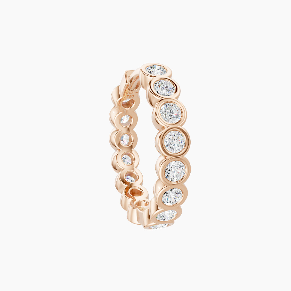 Neith | 18k Rose Gold 9.5 mm Diamond Hoop Piercing